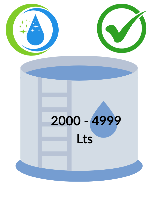 Cement water tank cleaning service for 2000 to 4999 litre tanks in Nagpur